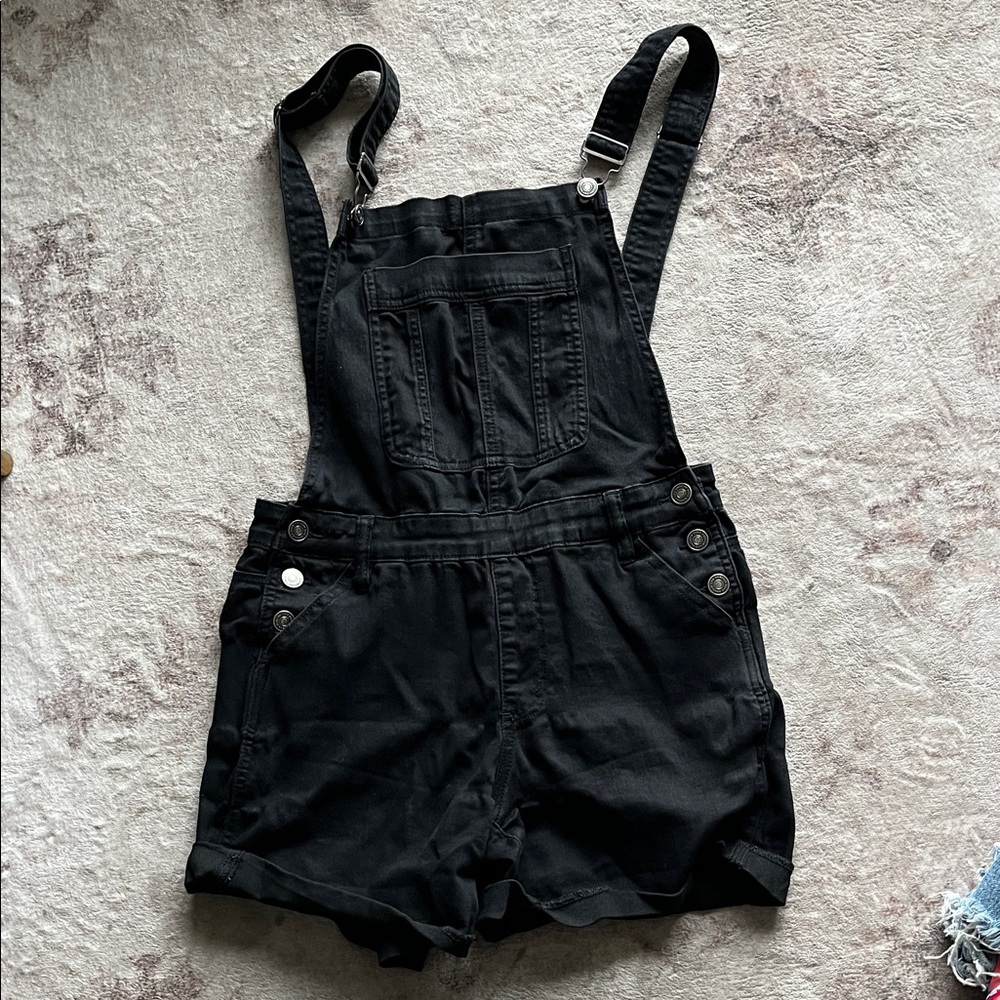 KanCan Charcoal Denim Overalls